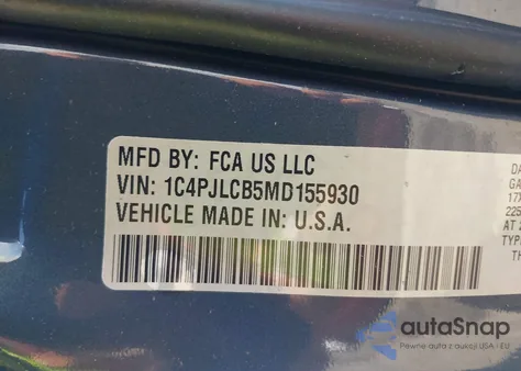 2021 Jeep Cherokee Latitude Fwd from USA, damaged, VIN 1C4PJLCB5MD155930